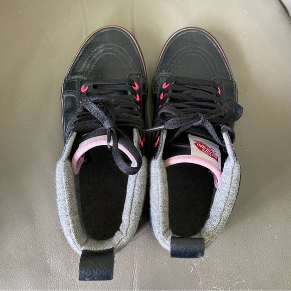 Vans Sk8 HI Pro Classics Black Pink Leather Gum Skate Shoes Unisex 7 / 8.5 - Picture 6 of 8